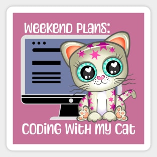 Cats & Coding Weekend Plans Magnet
